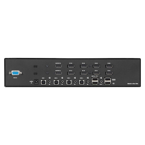 HD6224A, 4K60 HDMI デュアルヘッド KVM スイッチ - 4 ポート - Black Box